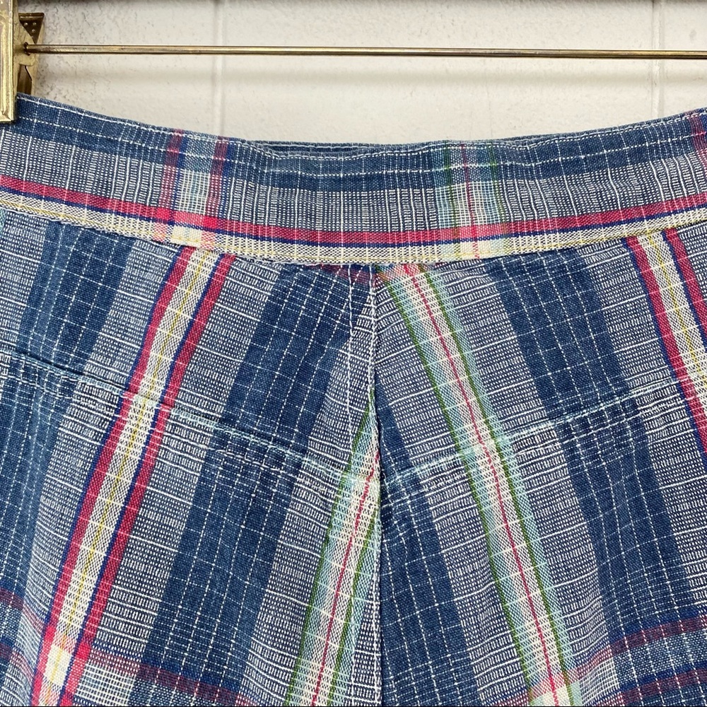 Vintage The Relay Company Plaid Button Front Skort Mini Skirt Size Small 26" - Picture 12 of 13
